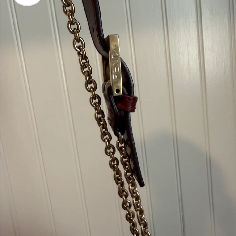 Fendi Red Shoulder Bag with Monogram and Gold Hardware - Picture 12 of 16
